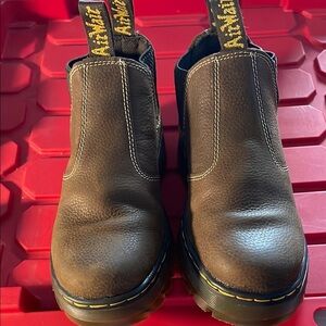 Dr marten Brown Leather Slip-On Boots